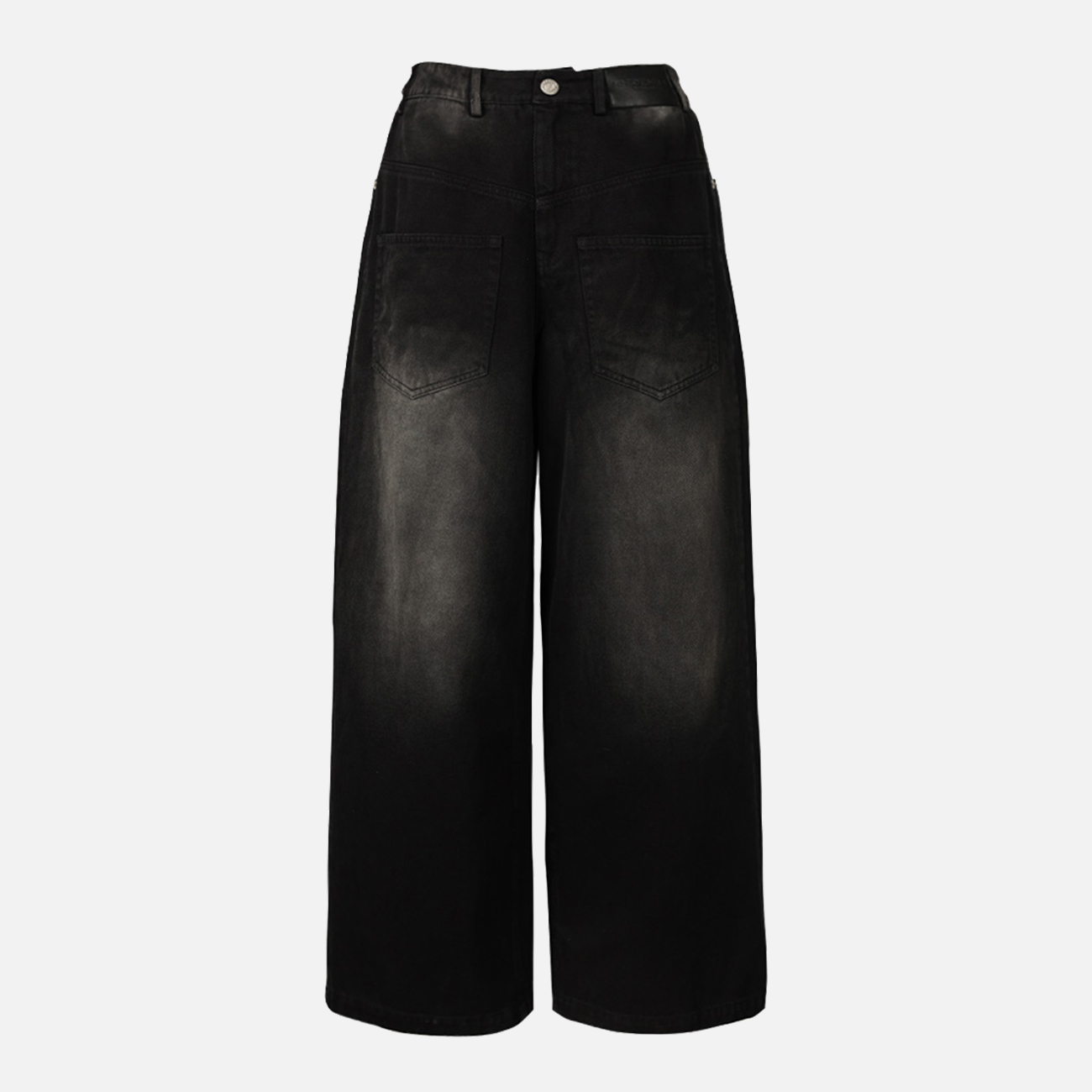 Aged-Wash Baggy Jeans