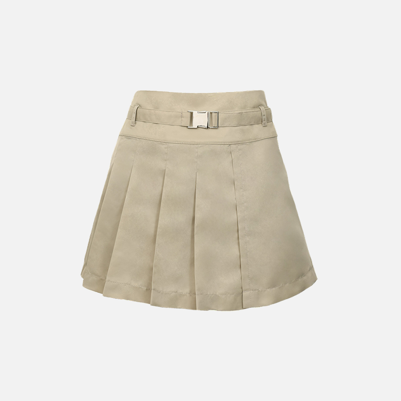 Belt-Detailed Pleated Skort