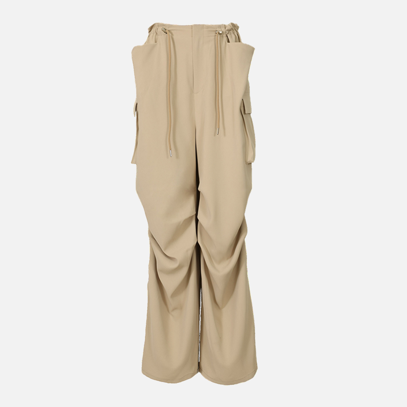 Adjustable Utility Pants-Beige