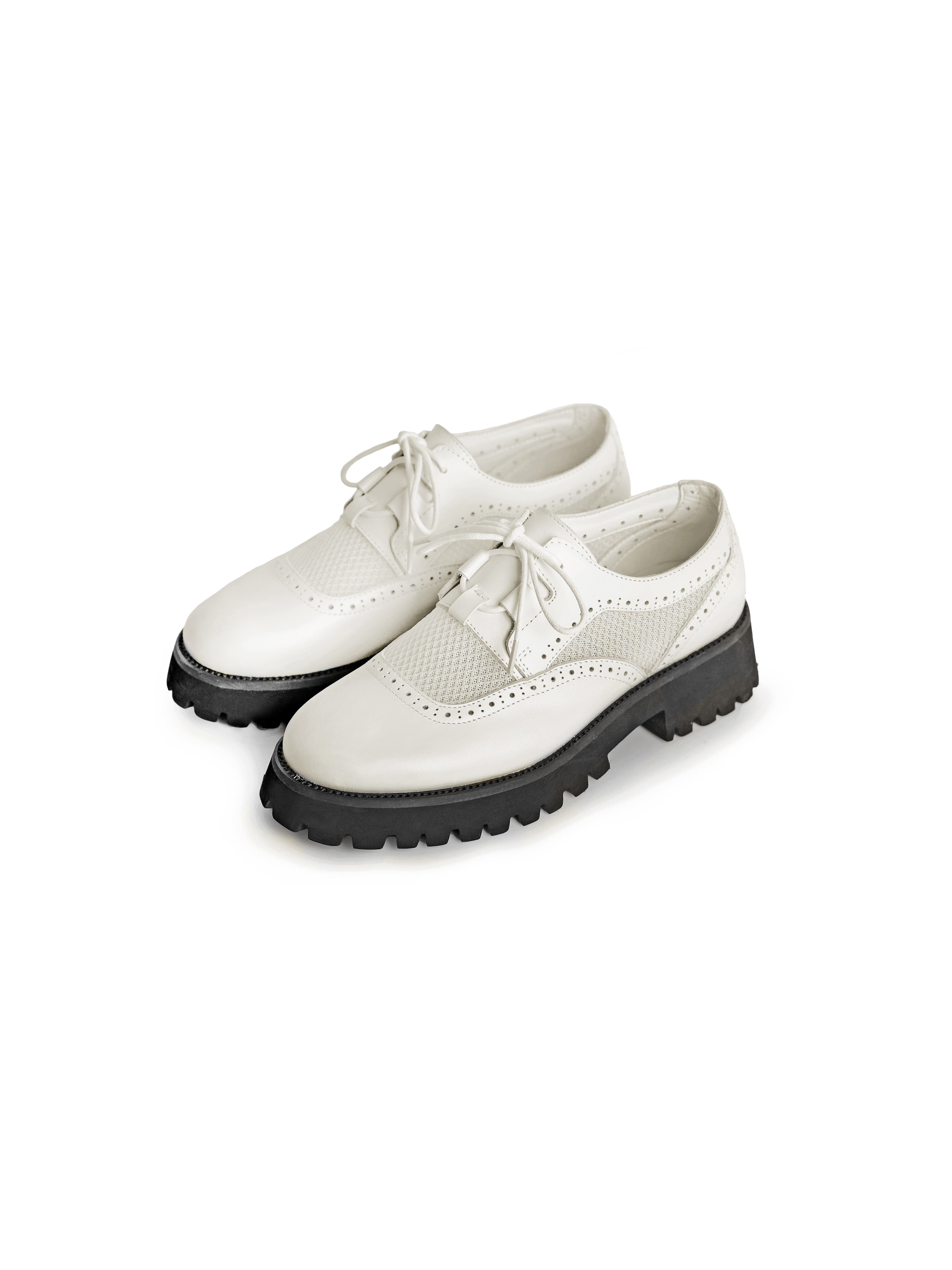 Patchworked leather shoes - S128N