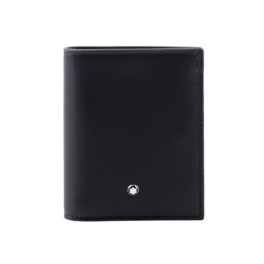 【Montblanc】Meisterstuck 系列平滑牛皮6卡釦式迷你短夾