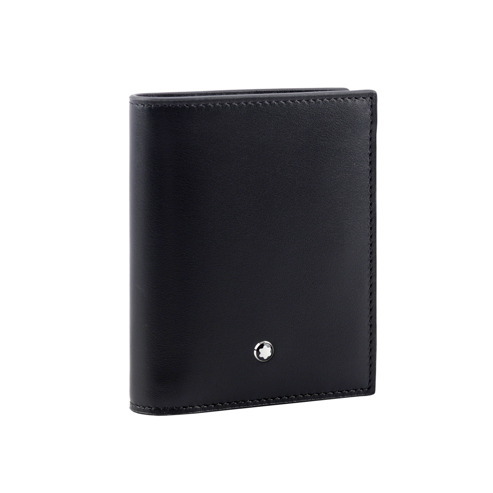 【Montblanc】Meisterstuck 系列平滑牛皮6卡釦式迷你短夾
