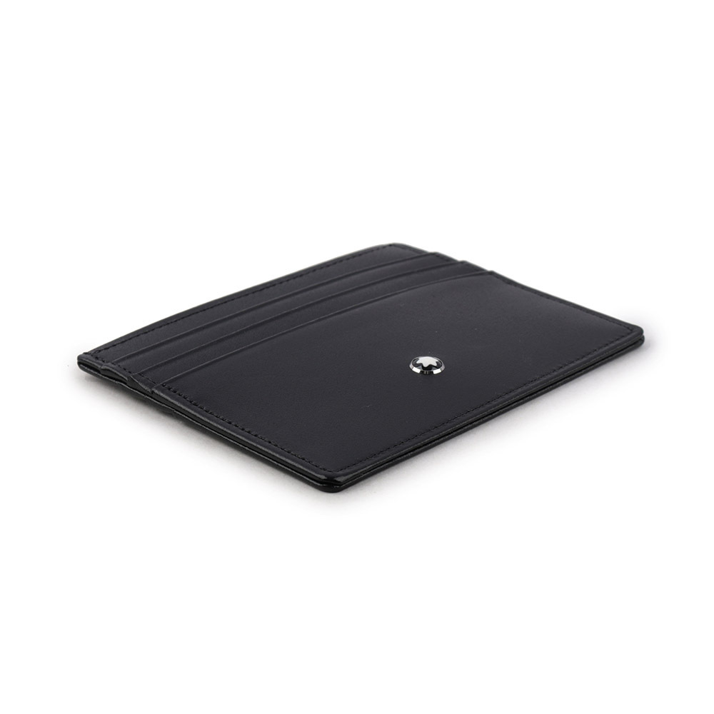 【MONT BLANC】Meisterstuck 系列平滑牛皮6卡名片夾/卡片夾(黑色) 106653