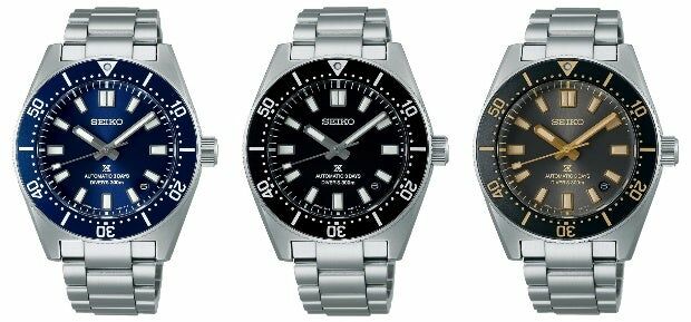 精工 PROSPEX 機械潛水錶 1965 Heritage - SBDC195 (SPB451J1) 藍色/ SBDC197 (SPB453J1 ) 黑色 / SPB455J1  ( SBDC199 ) 100 週年限量版灰色錶盤，搭配金色裝飾