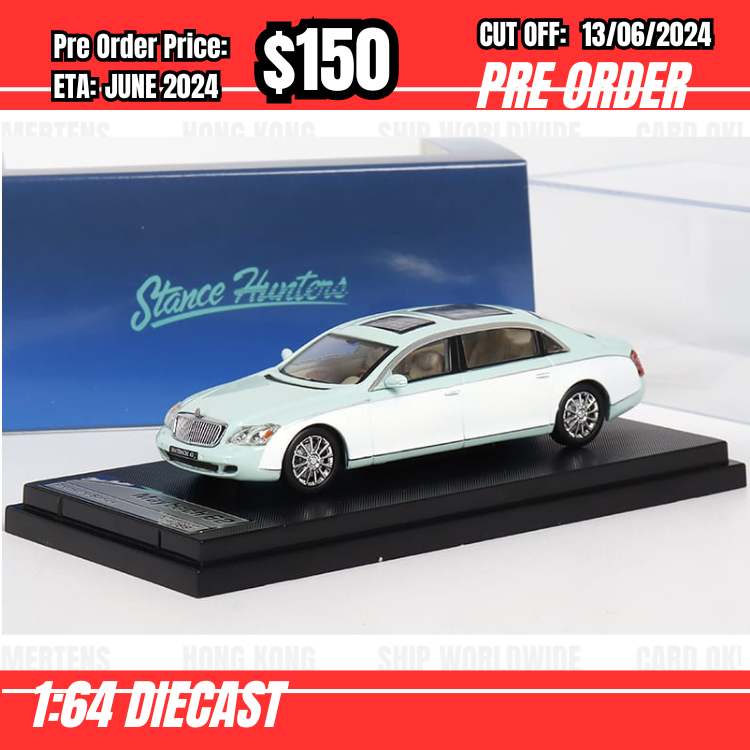 PO-$150 * Stance Hunters * 1:64 Maybach 62 Tiffany-White [OD11/06]