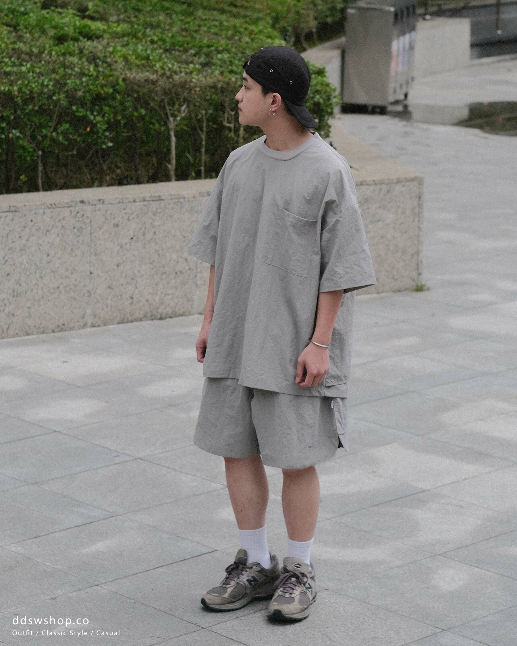 ANST LOGO刺繡層次短T 黑色/淺灰  AN.38