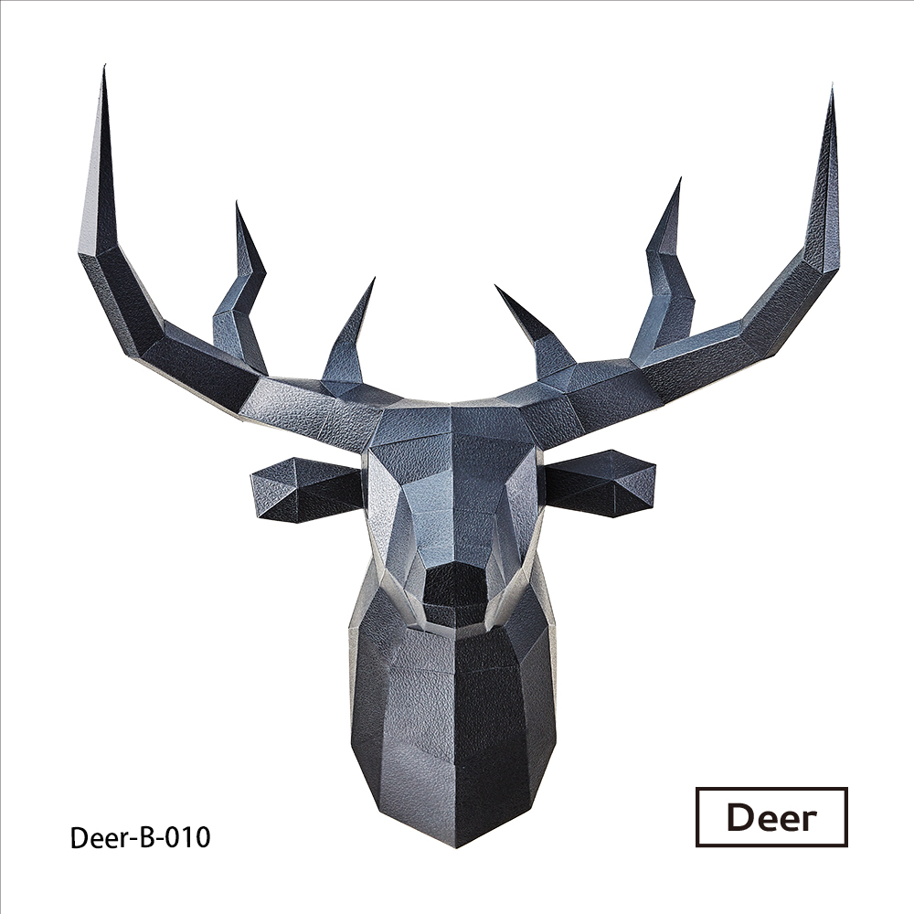 鹿頭(黑皮革紋)拼圖