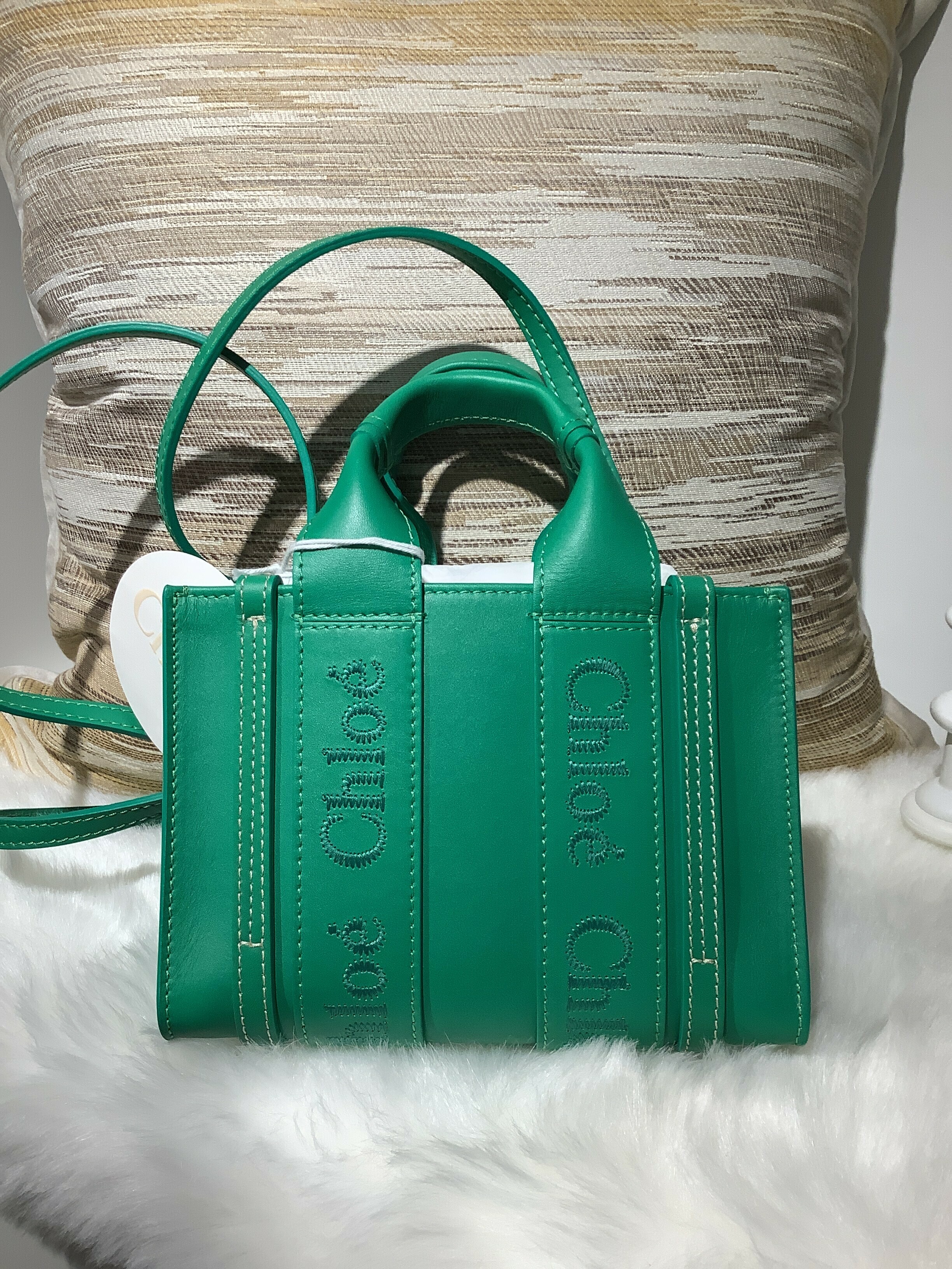 Chloe green small tote bag