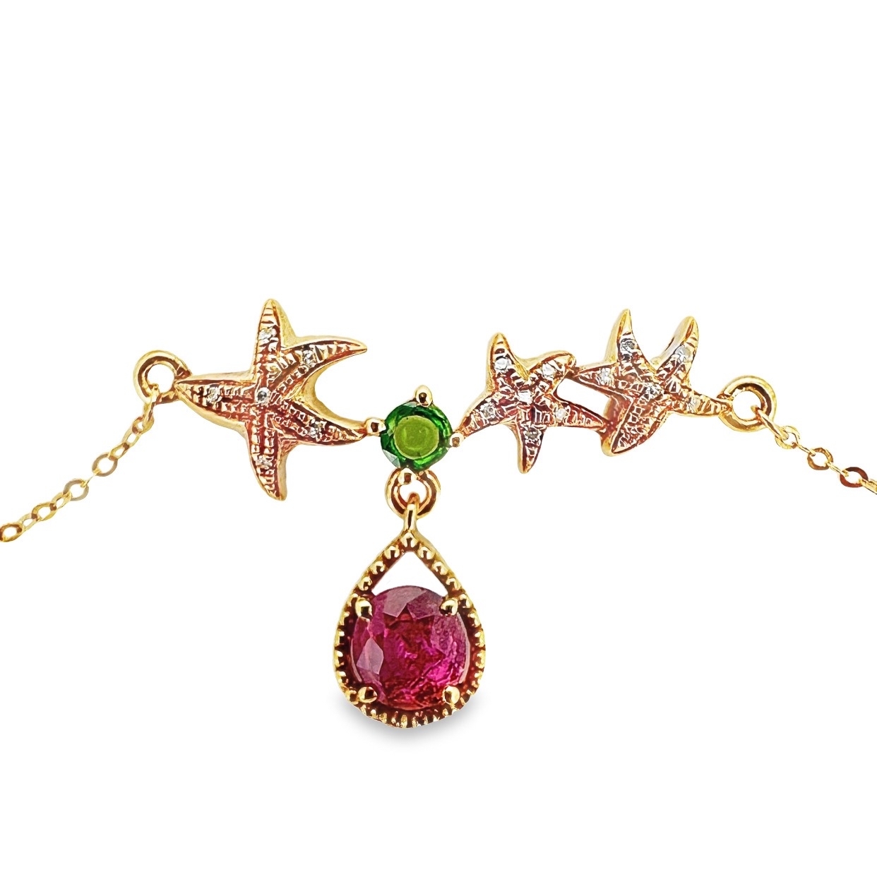 T42塔吉紅寶蓮花18K 無燒