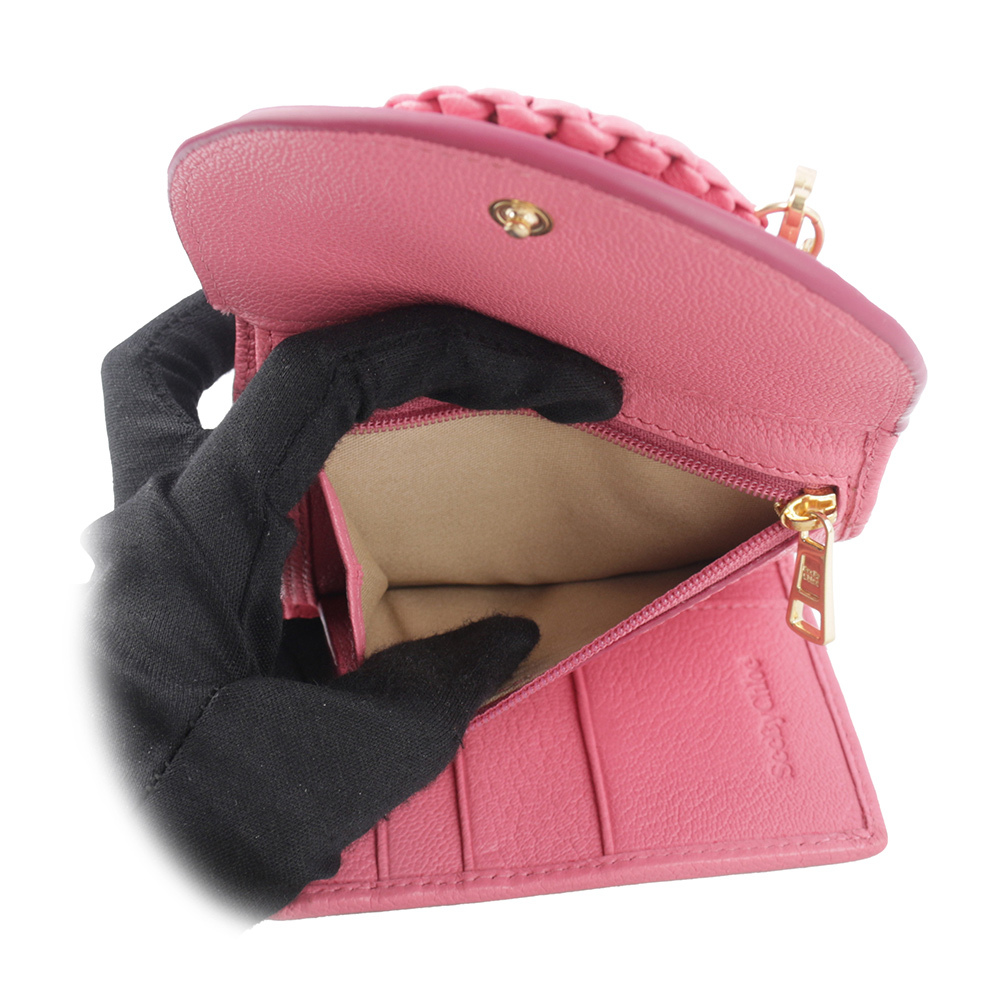 【SEE BY CHLOE】HANA系列三折零錢袋短夾(粉紅色) CHS24UP866E40 6O1