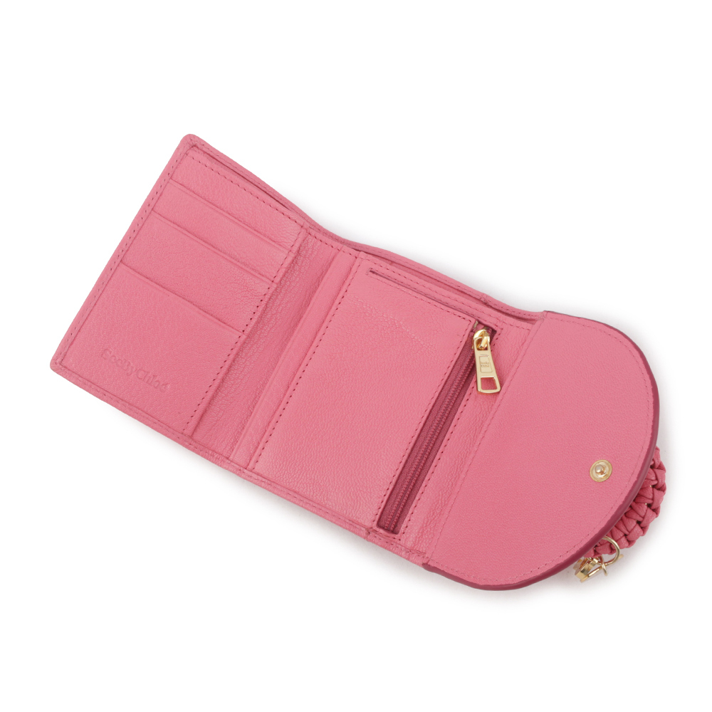 【SEE BY CHLOE】HANA系列三折零錢袋短夾(粉紅色) CHS24UP866E40 6O1