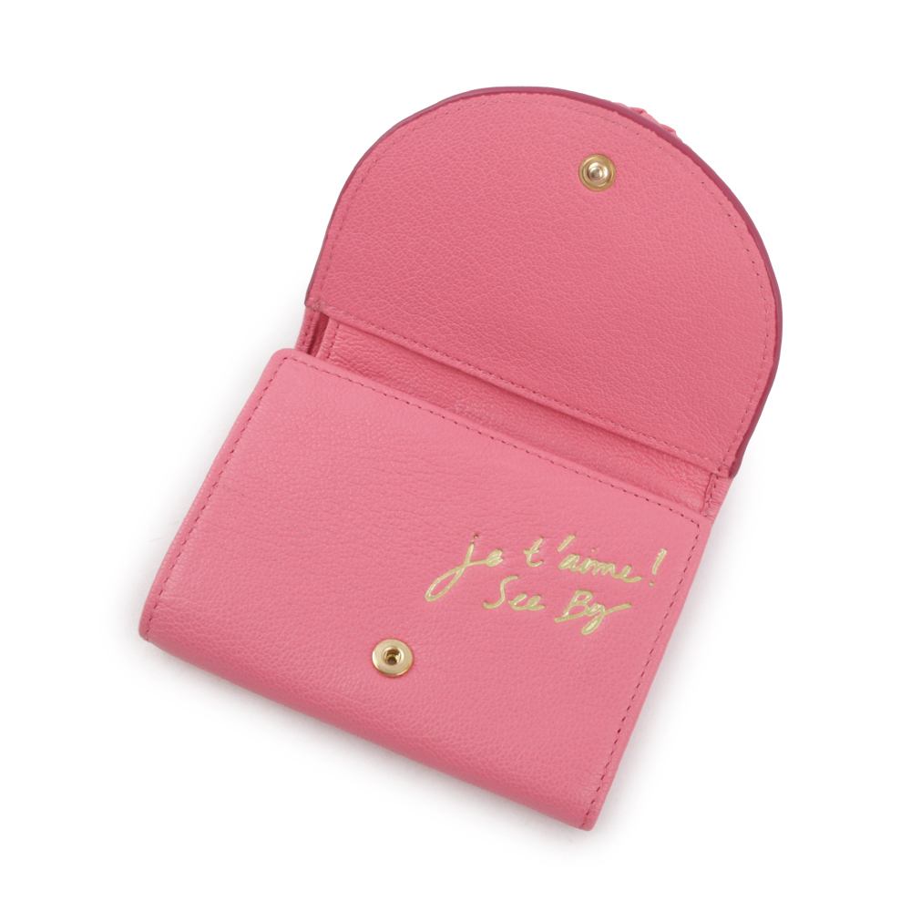 【SEE BY CHLOE】HANA系列三折零錢袋短夾(粉紅色) CHS24UP866E40 6O1