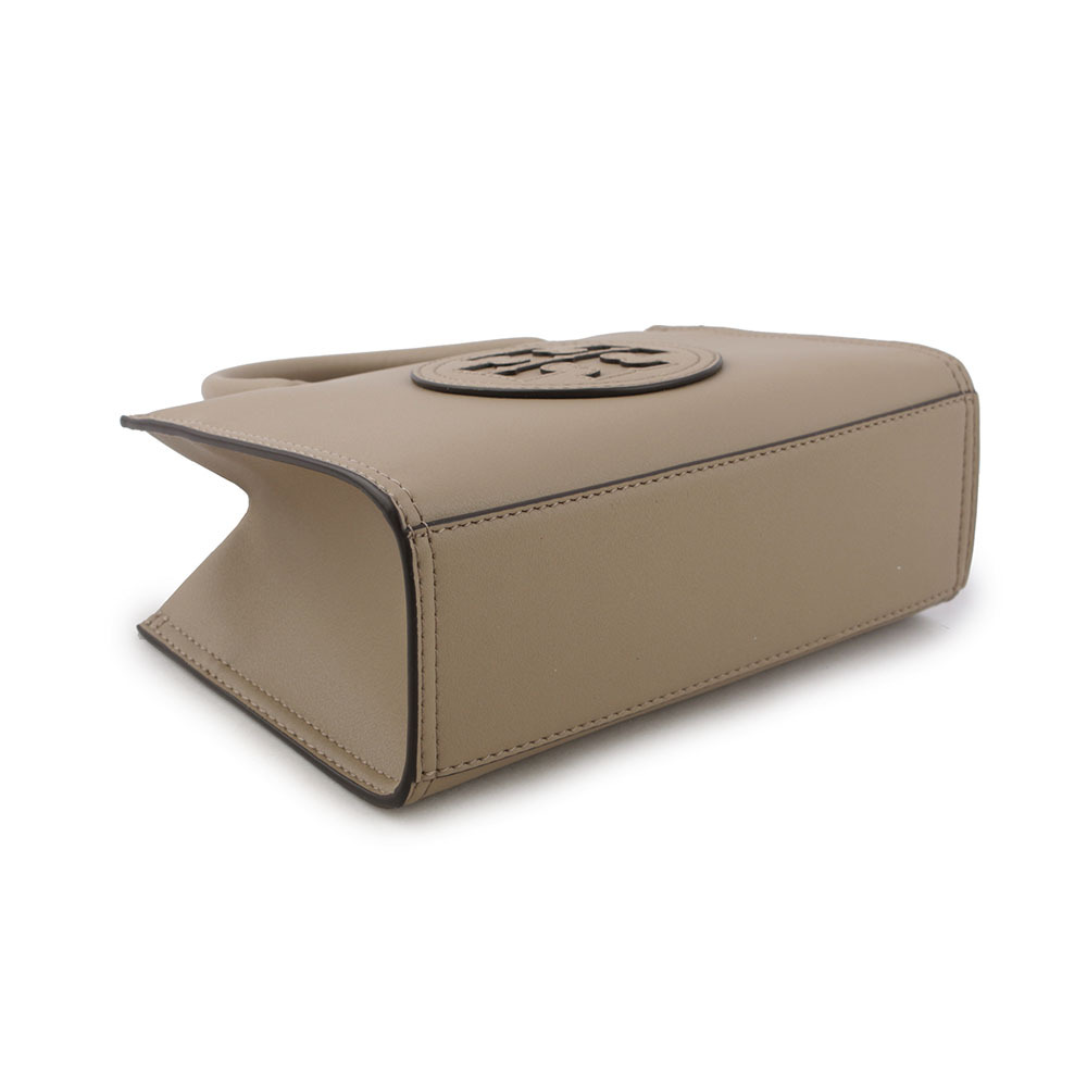 【TORY BURCH】Ella 圓形標誌牛皮迷你二用托特包(陶灰色) 145613 201