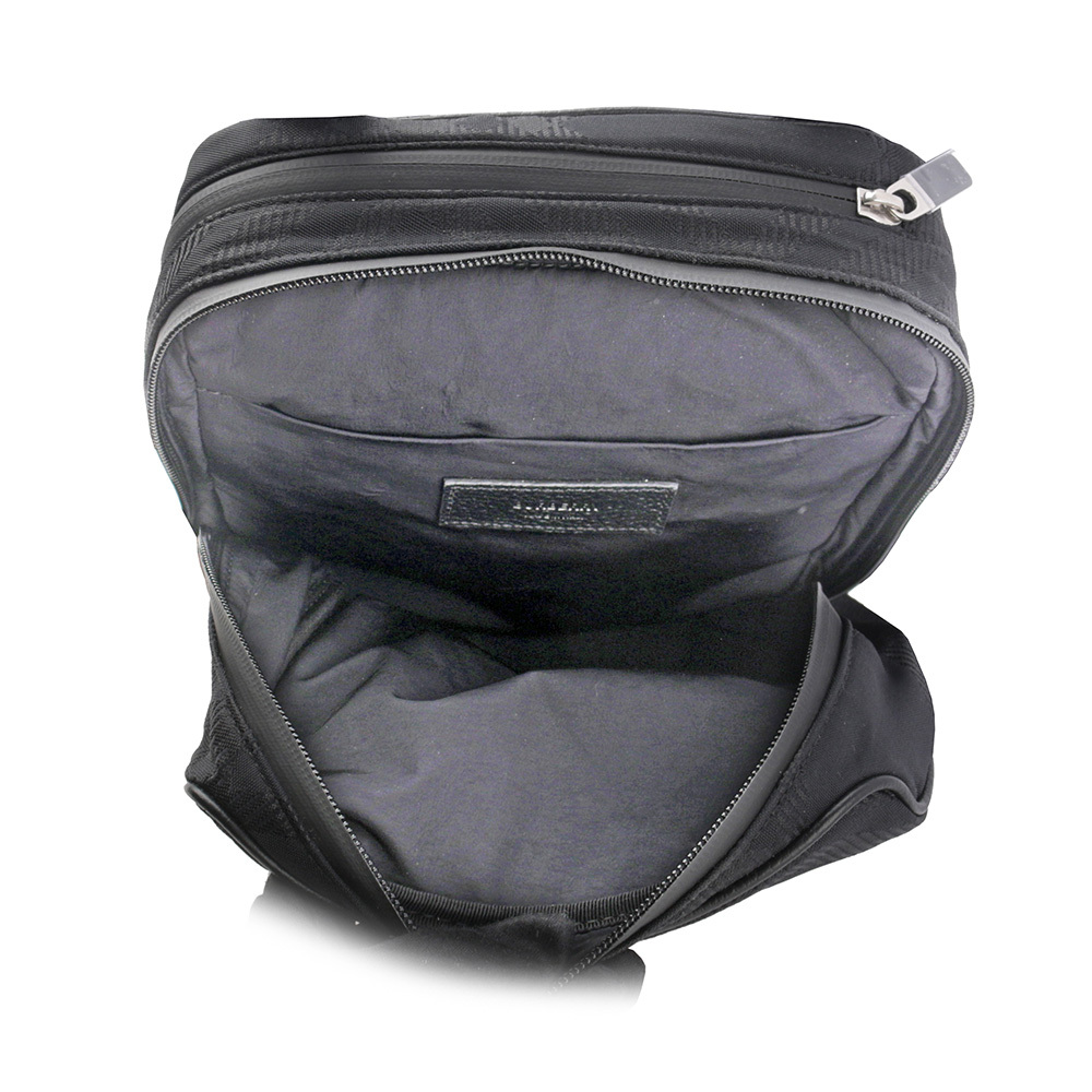 【BURBERRY】格紋緹花帆布手提/斜背二用包(黑色) 8080900 A1189