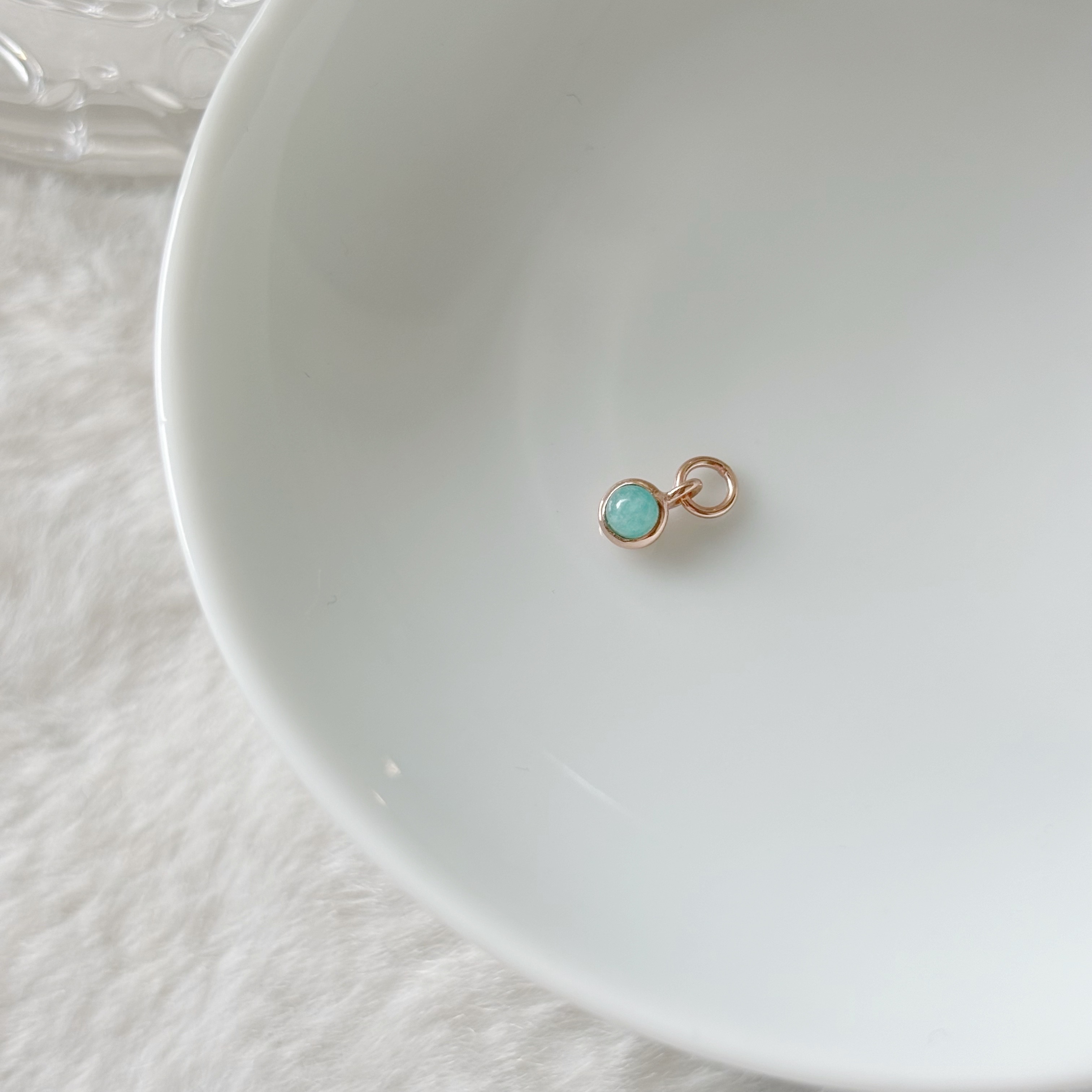 光面小圓天河石耳墜