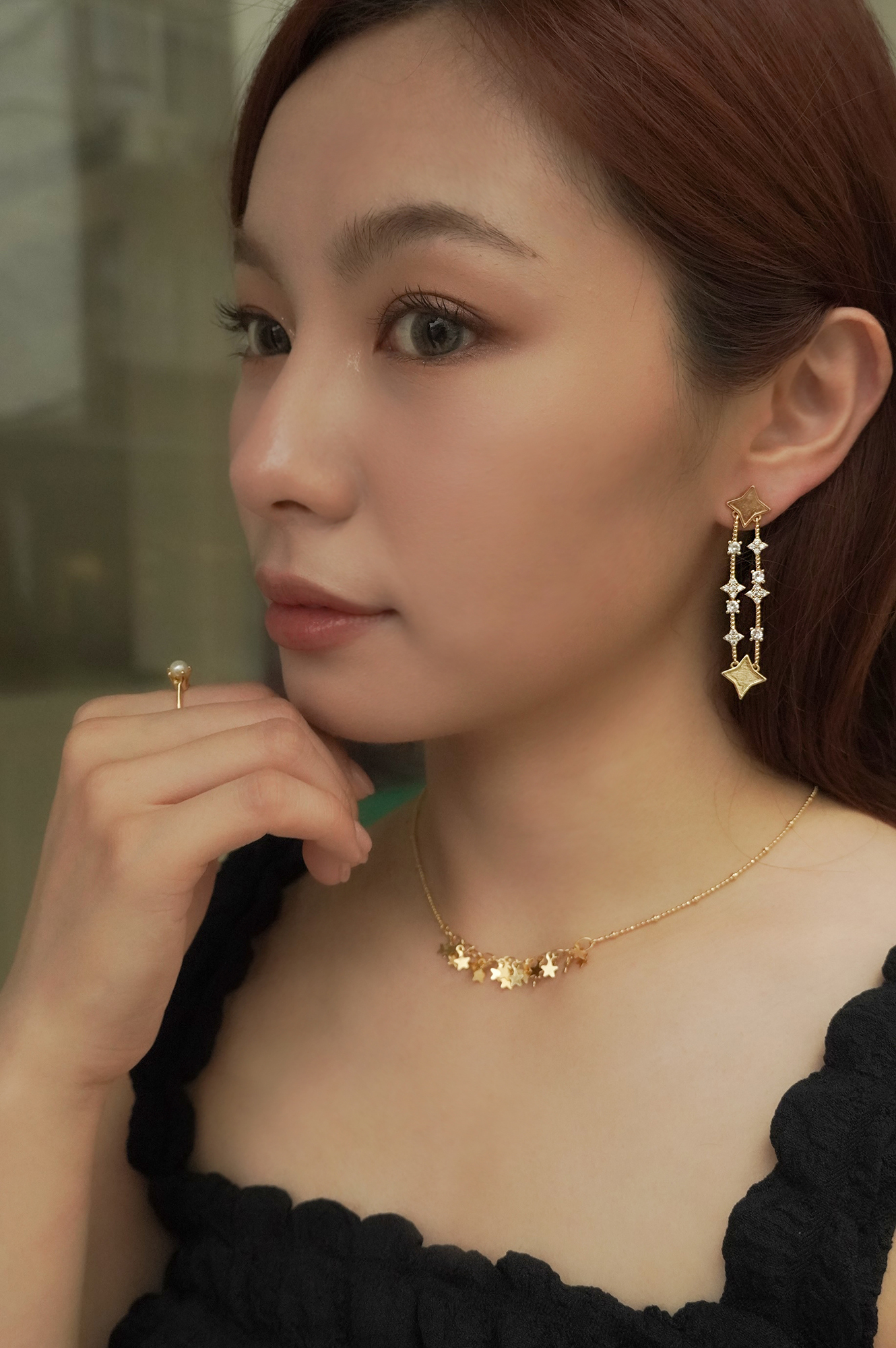 18KGP Midnight serenade耳環