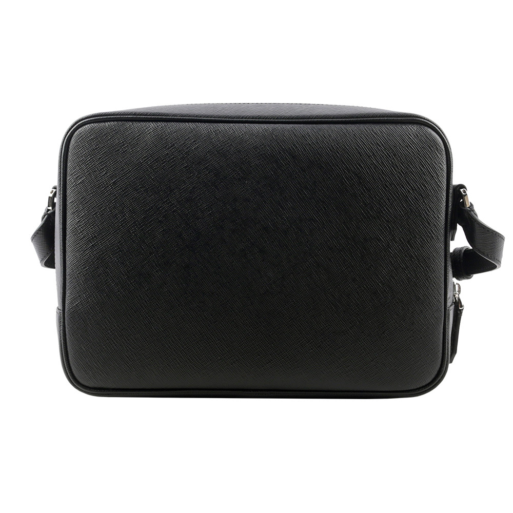 【MONT BLANC】Sartorial 匠心系列防刮牛皮郵差包(黑色) 198127