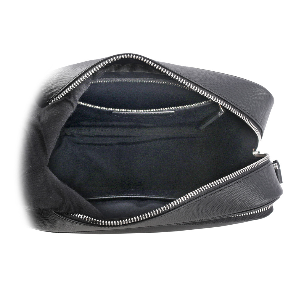 【MONT BLANC】Sartorial 匠心系列防刮牛皮郵差包(黑色) 198127