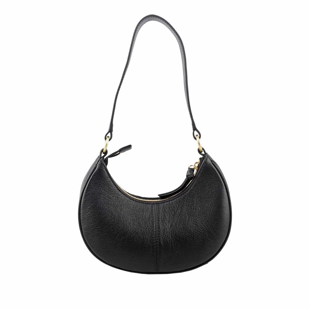 【SEE BY CHLOE】Hana 牛皮拼麂皮半月肩背包(黑色) CHS24USC17417 001