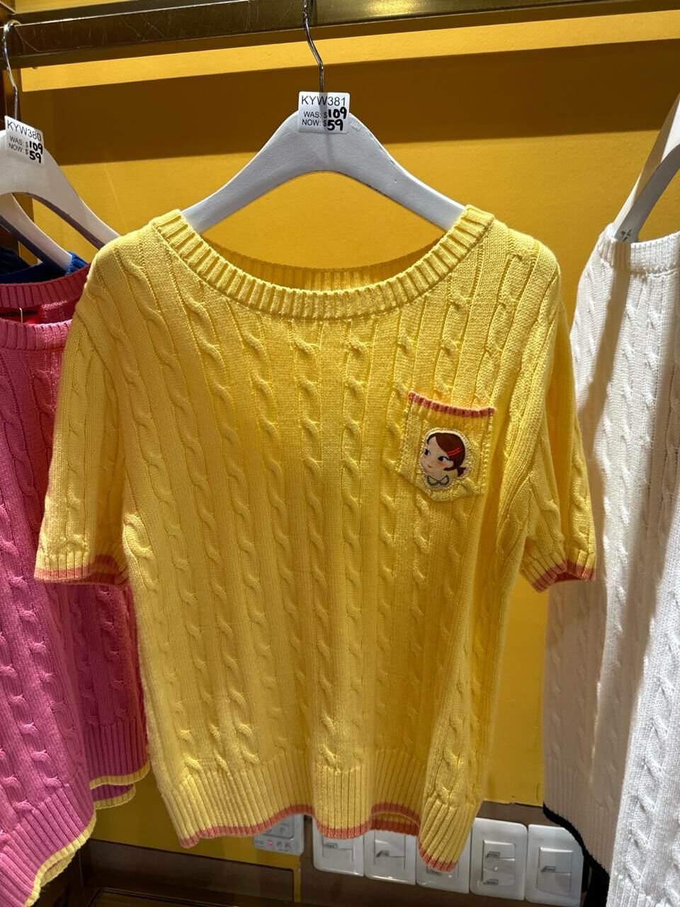 [S] YSW CABLE KNIT F RIA,YELLOW, J1WNT1YERAF (SYW278)