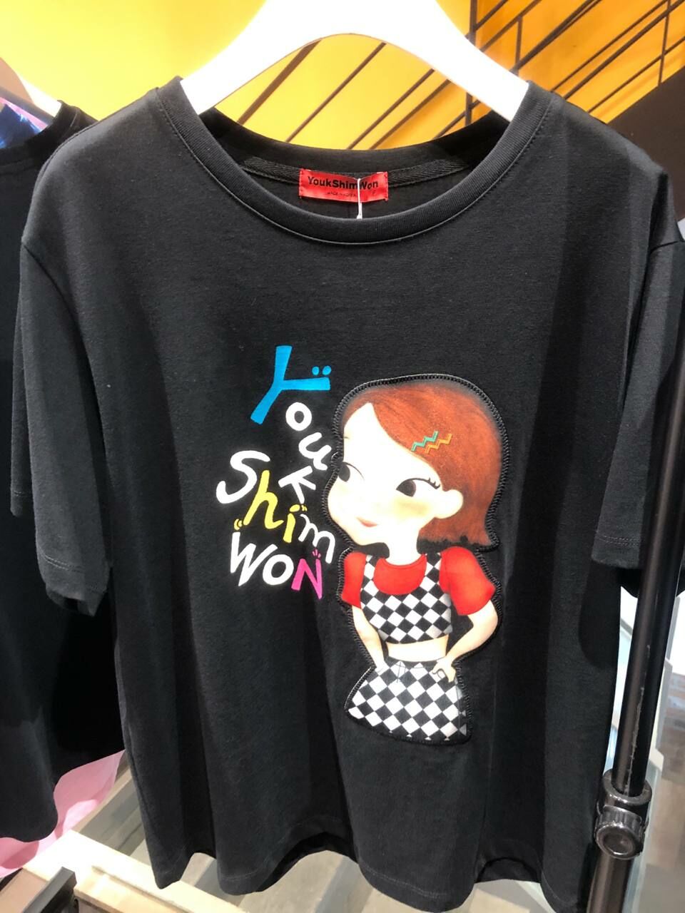 [S] YSW BEST DRESSED T-SHIRT F CHECK RIA,BLACK, J2WTS39BKRAF (SYW280)