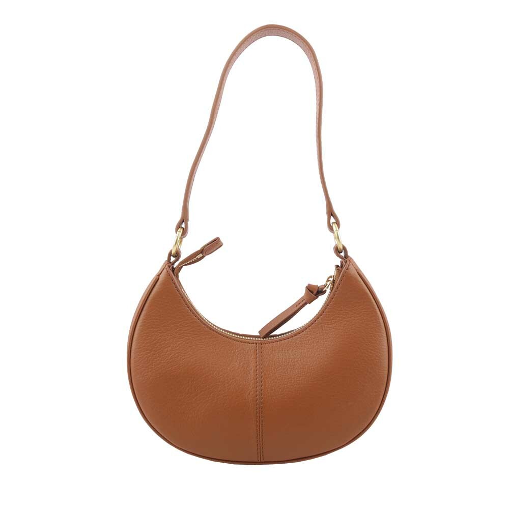 【SEE BY CHLOE】Hana 牛皮拼麂皮半月肩背包(焦糖色) CHS24USC17417 242