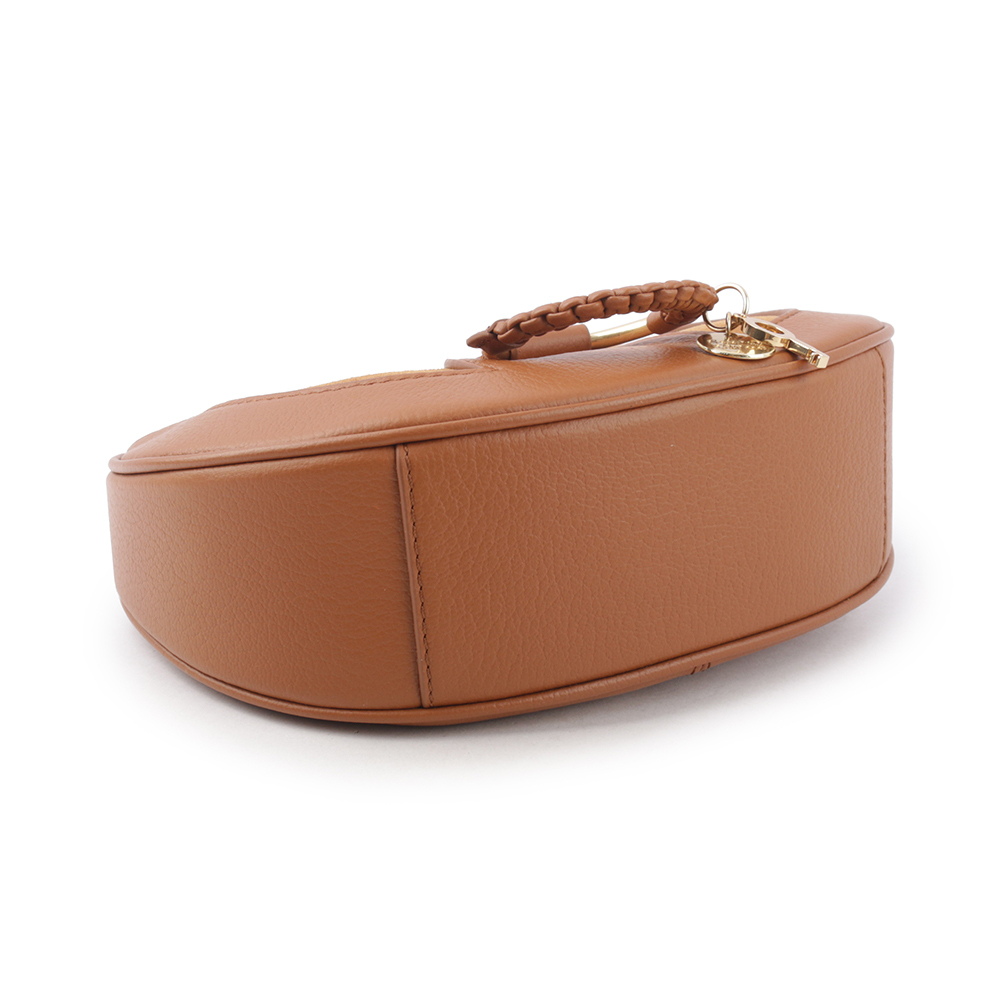 【SEE BY CHLOE】Hana 牛皮拼麂皮半月肩背包(焦糖色) CHS24USC17417 242