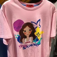 [S] YSW DECORATED T-SHIRT F LUNA,PINK, J2WTS38PKLNF (SYW282)