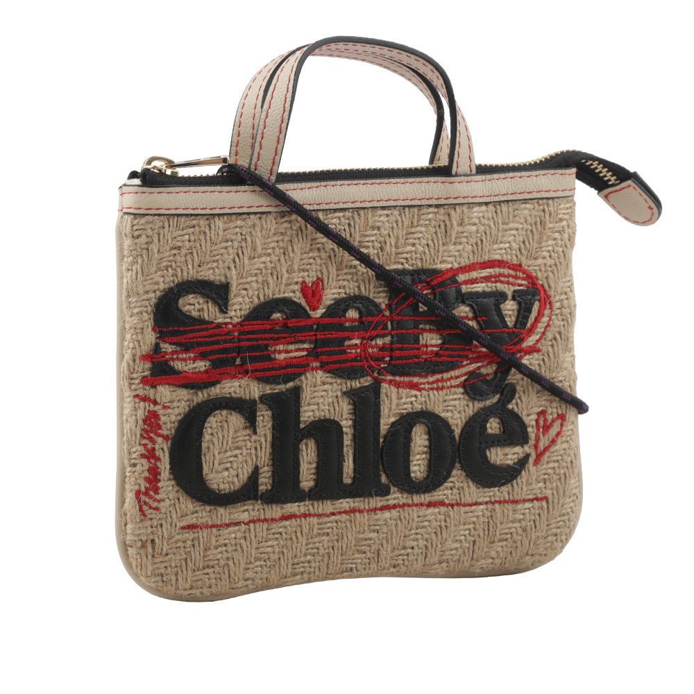 【See by Chloé】Jute 黃麻編織迷你手提/斜背二用包