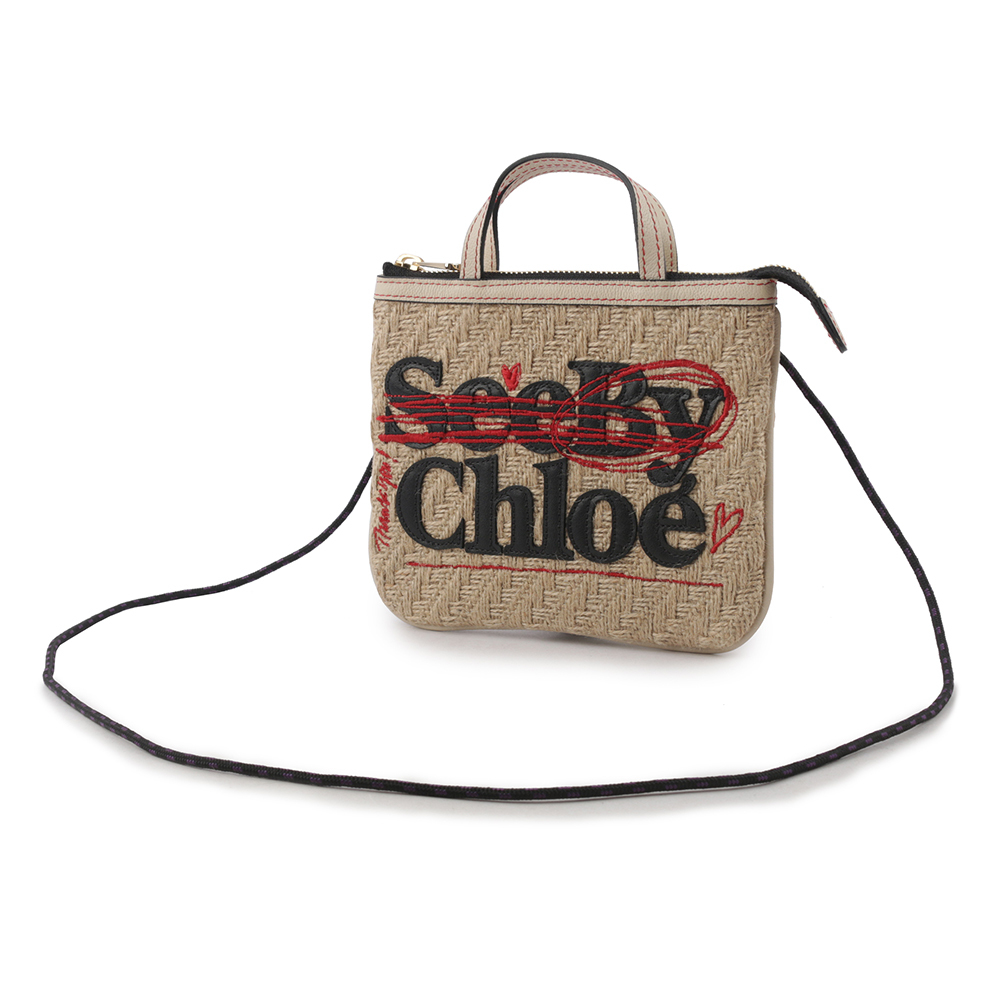 【SEE BY CHLOE】Jute 黃麻編織迷你手提/斜背二用包(米色) CHS24UPB28E25 223