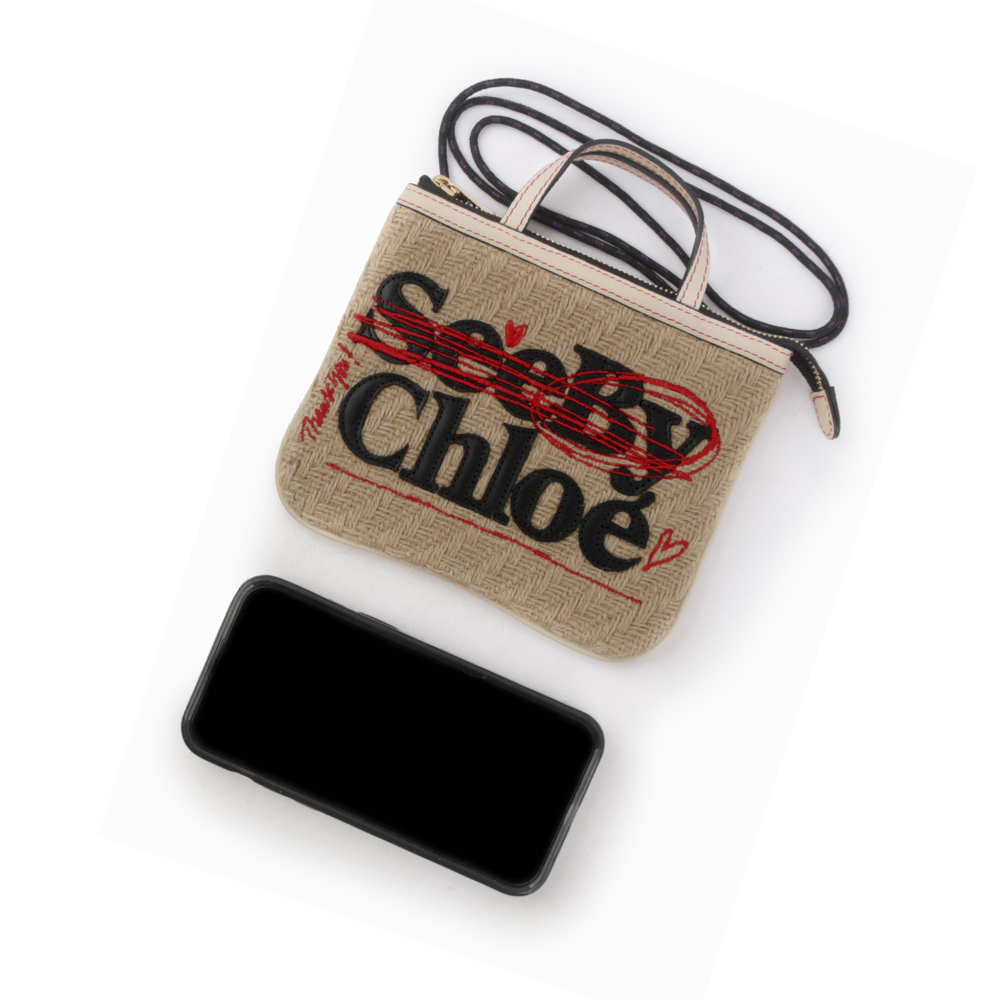 【SEE BY CHLOE】Jute 黃麻編織迷你手提/斜背二用包(米色) CHS24UPB28E25 223