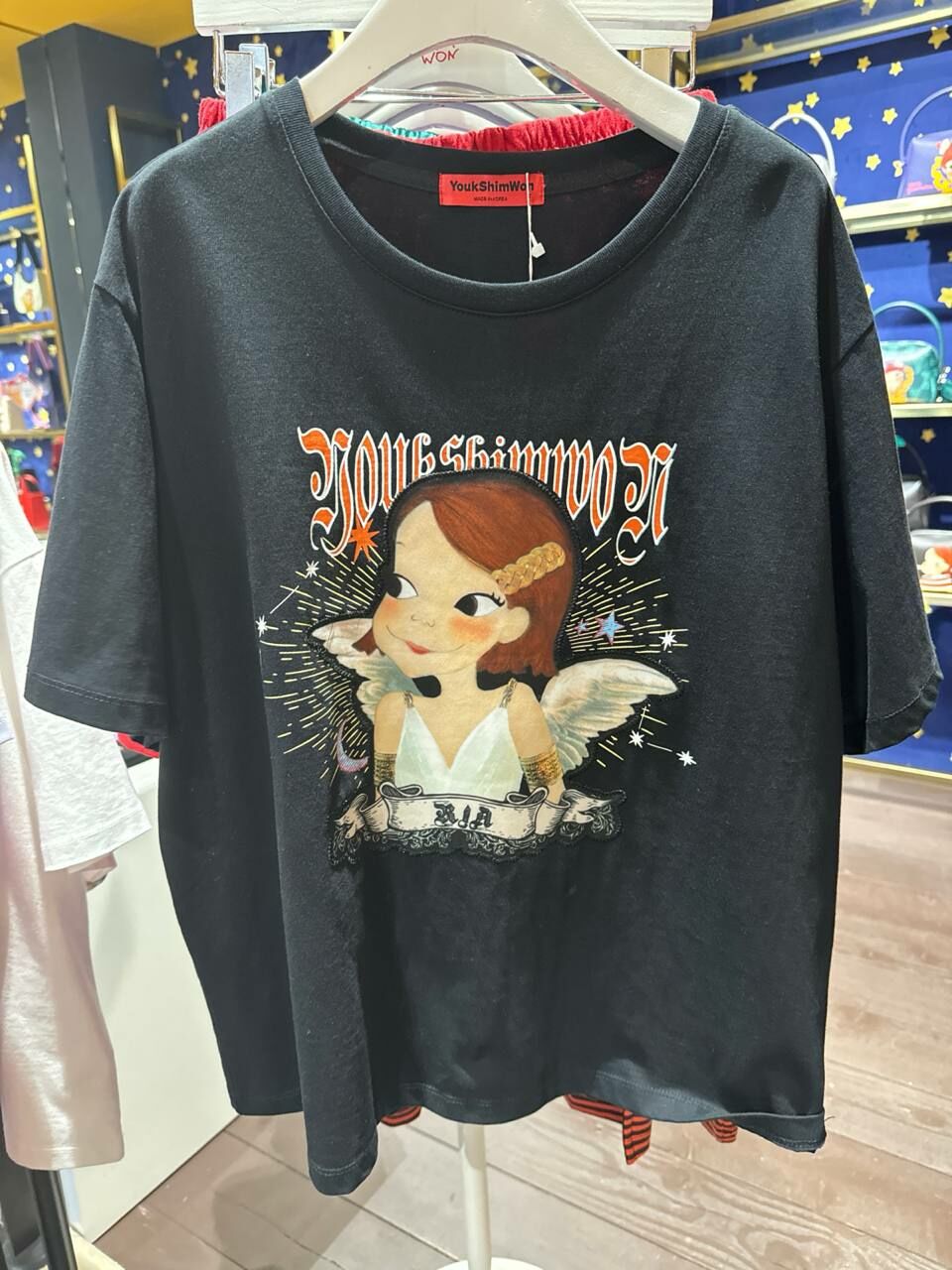 [S] YSW ANGEL T-SHIRT F RIA,BLACK, I2WTS08BKRAF [FINAL SALE] (SYW285)