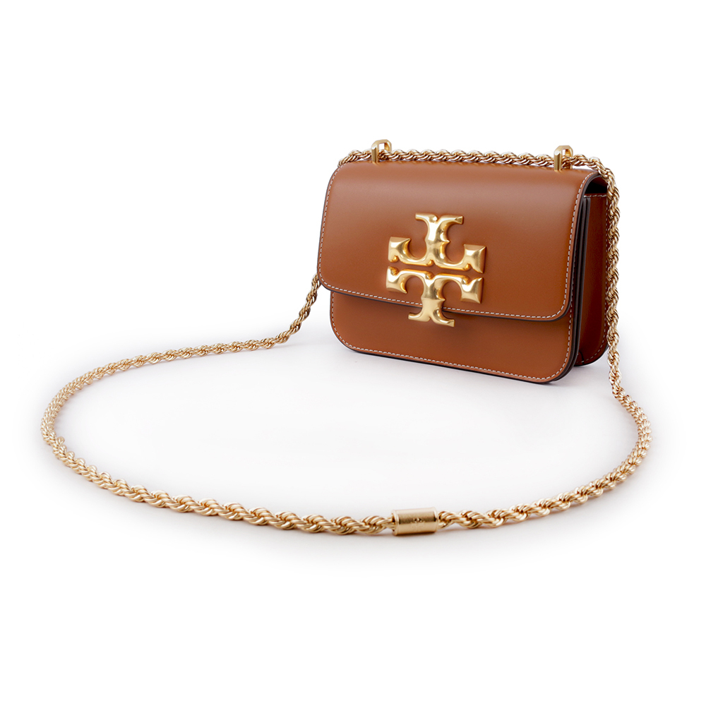 【TORY BURCH】Eleanor 大標誌翻蓋小款二用包(威士忌棕) 73589 201