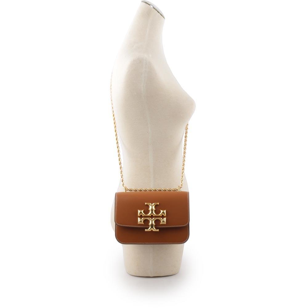 【TORY BURCH】Eleanor 大標誌翻蓋小款二用包(威士忌棕) 73589 201