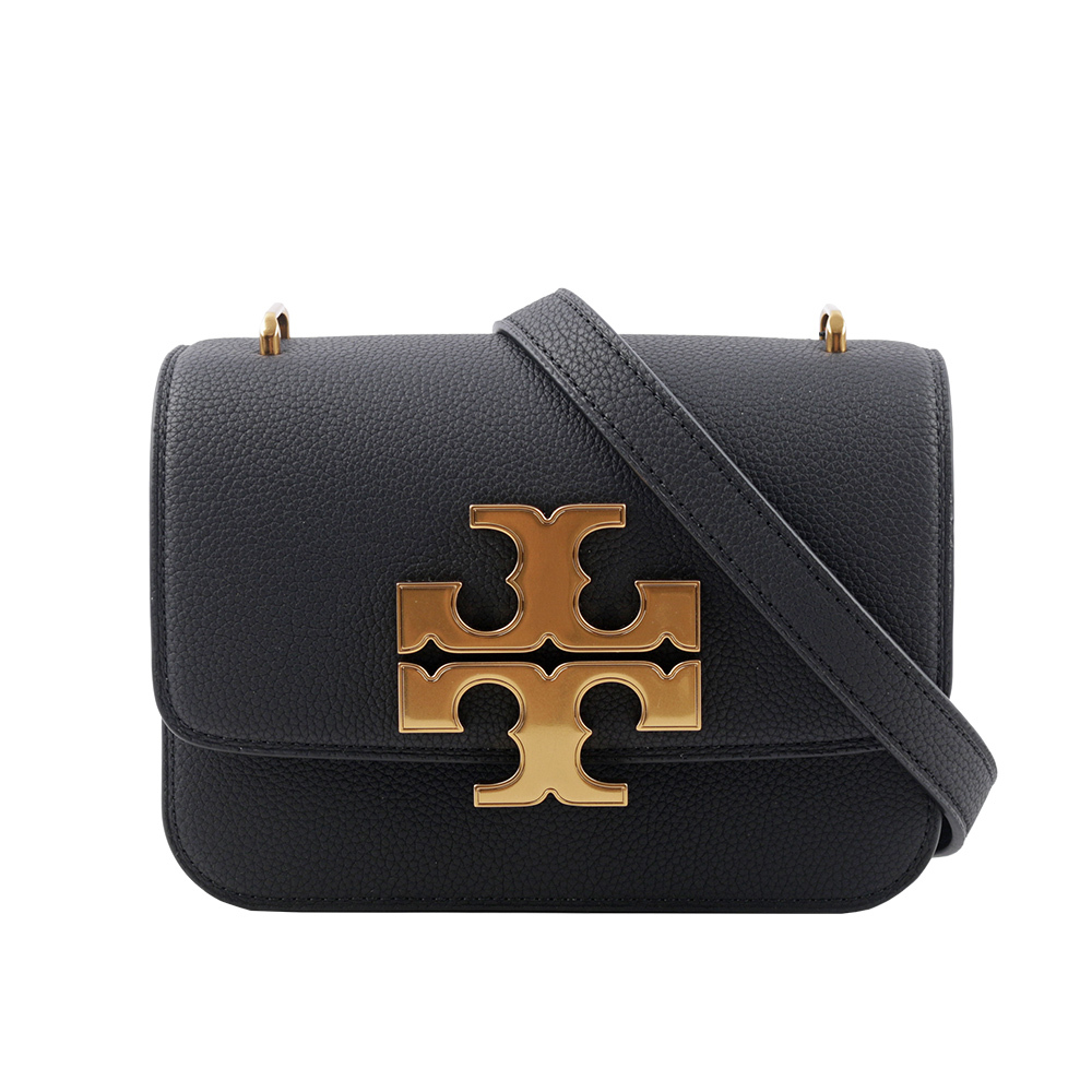 【TORY BURCH】Eleanor 荔枝皮革大標誌翻蓋小款二用包