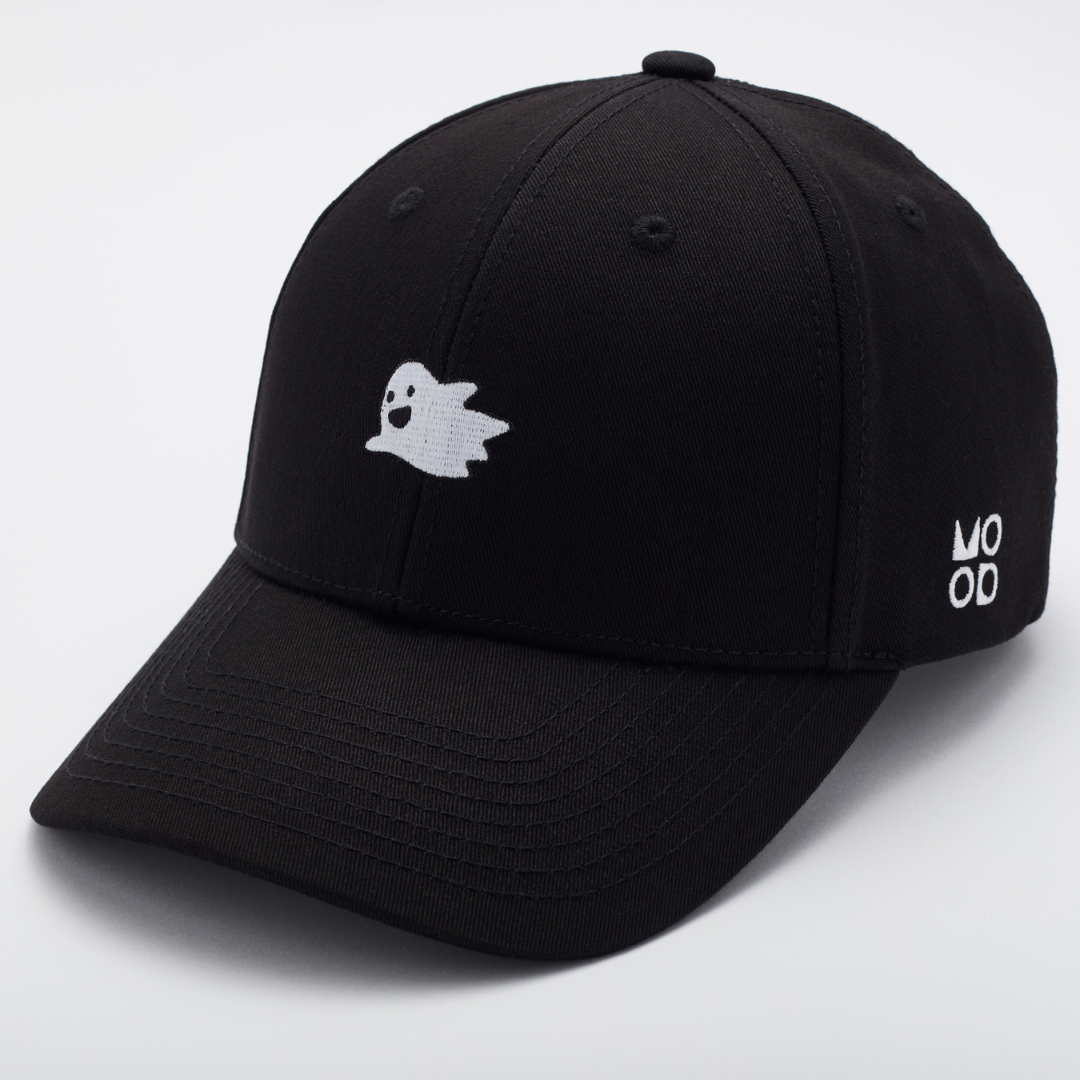 MOOD 小鬼繡花棒球帽-黑色