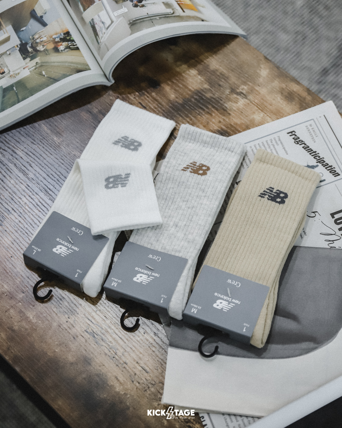 單雙 NEW BALANCE CREW SOCKS 三色 基本款LOGO 長襪 運動襪【LAS33861】NBSCS