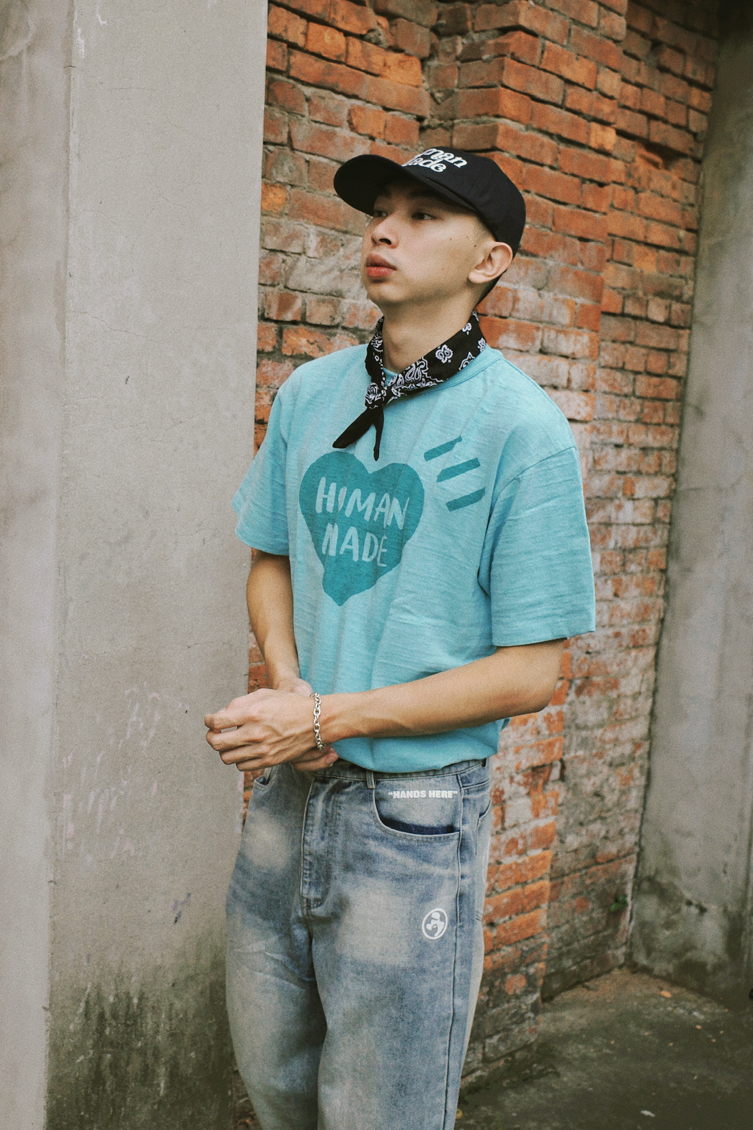 <快速出貨>HUMAN MADE 糖果色 塗鴉愛心短袖  綠色