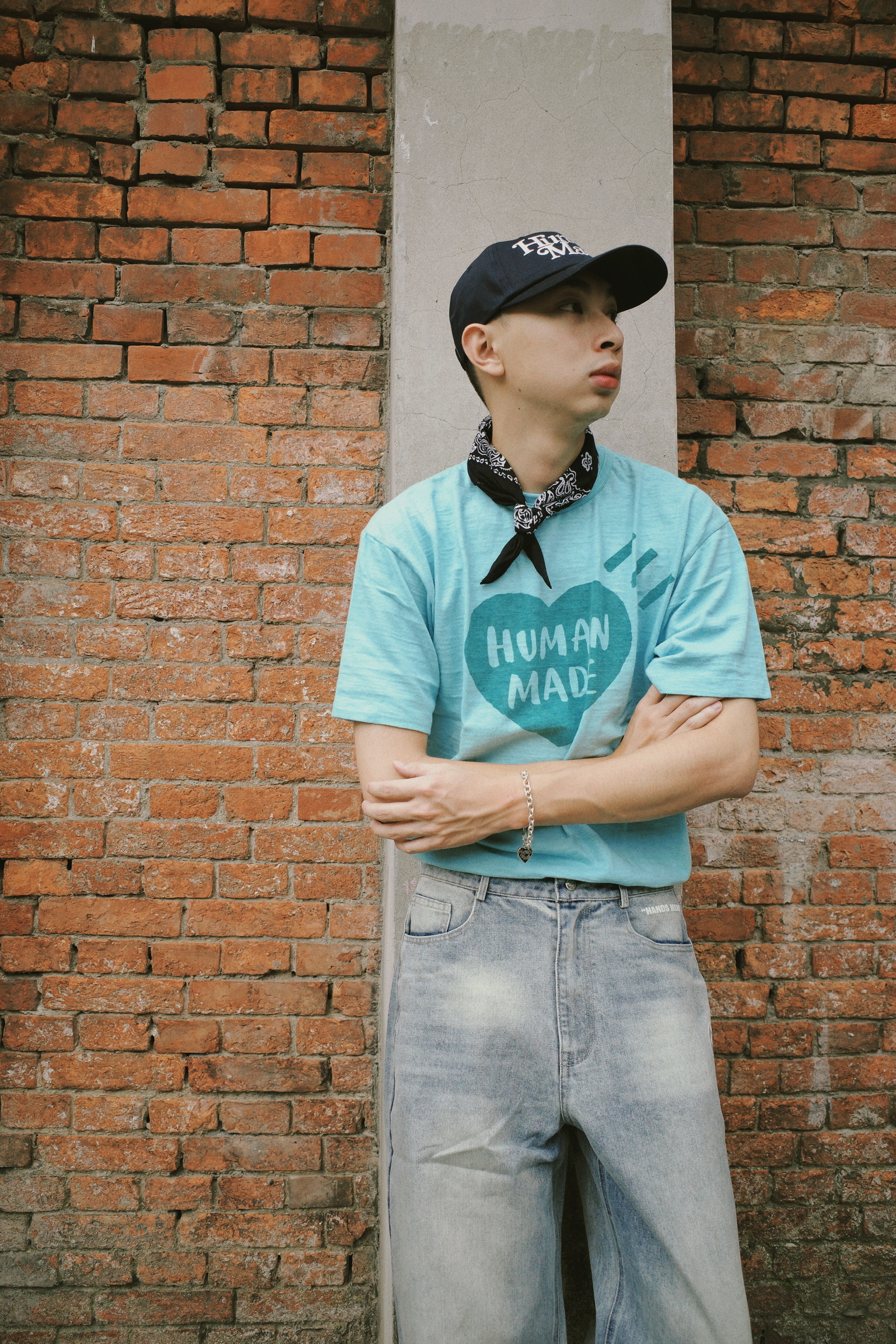 <快速出貨>HUMAN MADE 糖果色 塗鴉愛心短袖  綠色