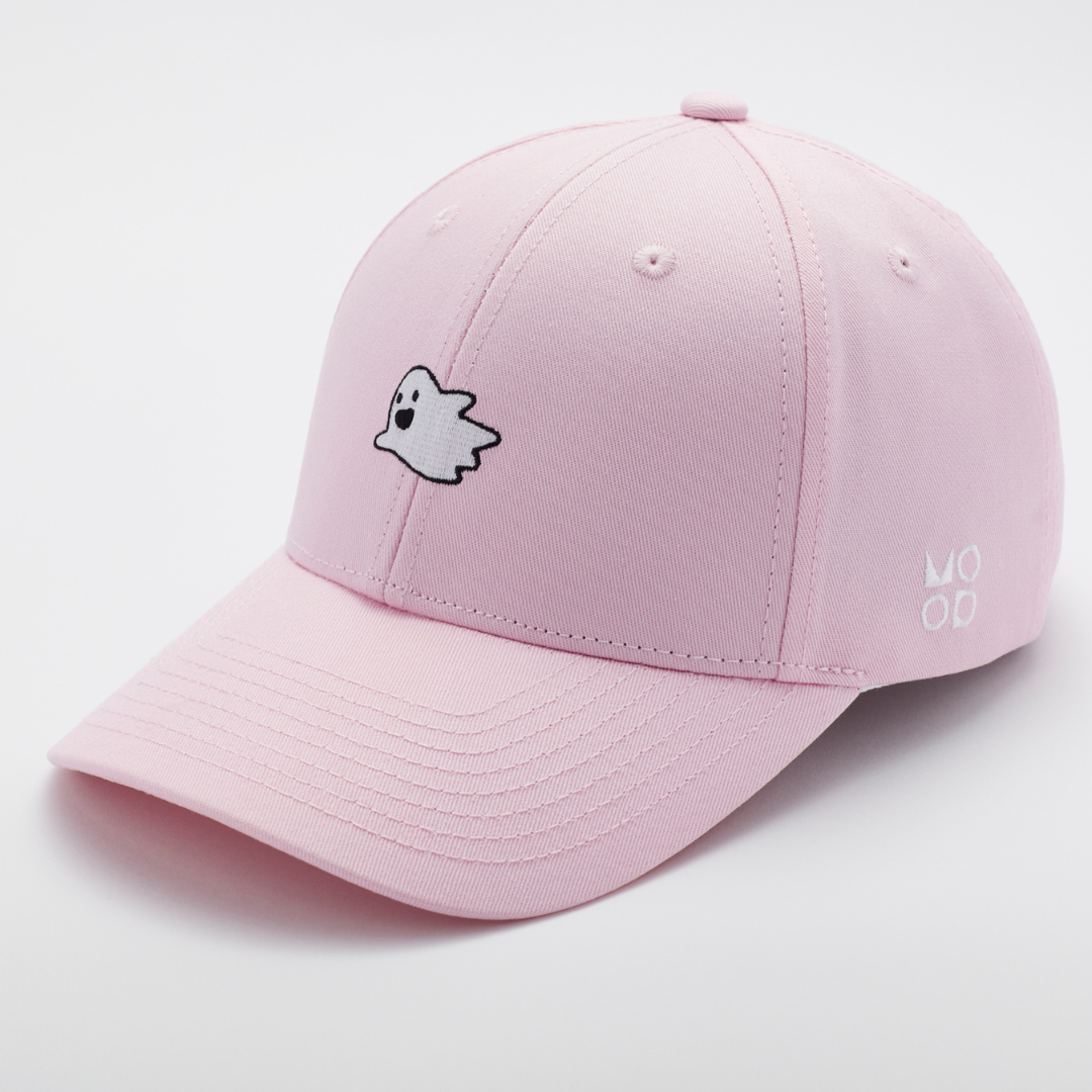 MOOD 小鬼繡花棒球帽-粉紅色