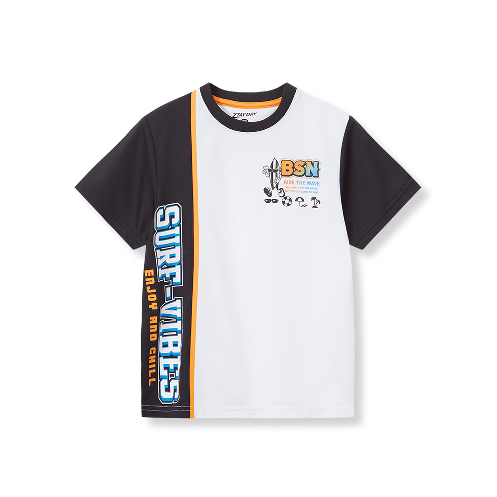 圓領短袖圖案 T 恤