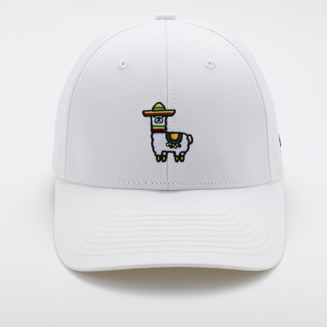 MOOD 墨西哥駝繡花棒球帽-白色