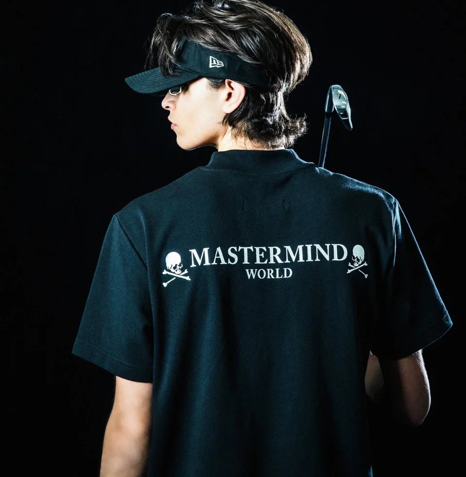 MASTERMIND WORLD x NEW ERA 2024 GOLF MID NECK TEE S/S - BLACK PRE ORDER ITEM (預訂中)