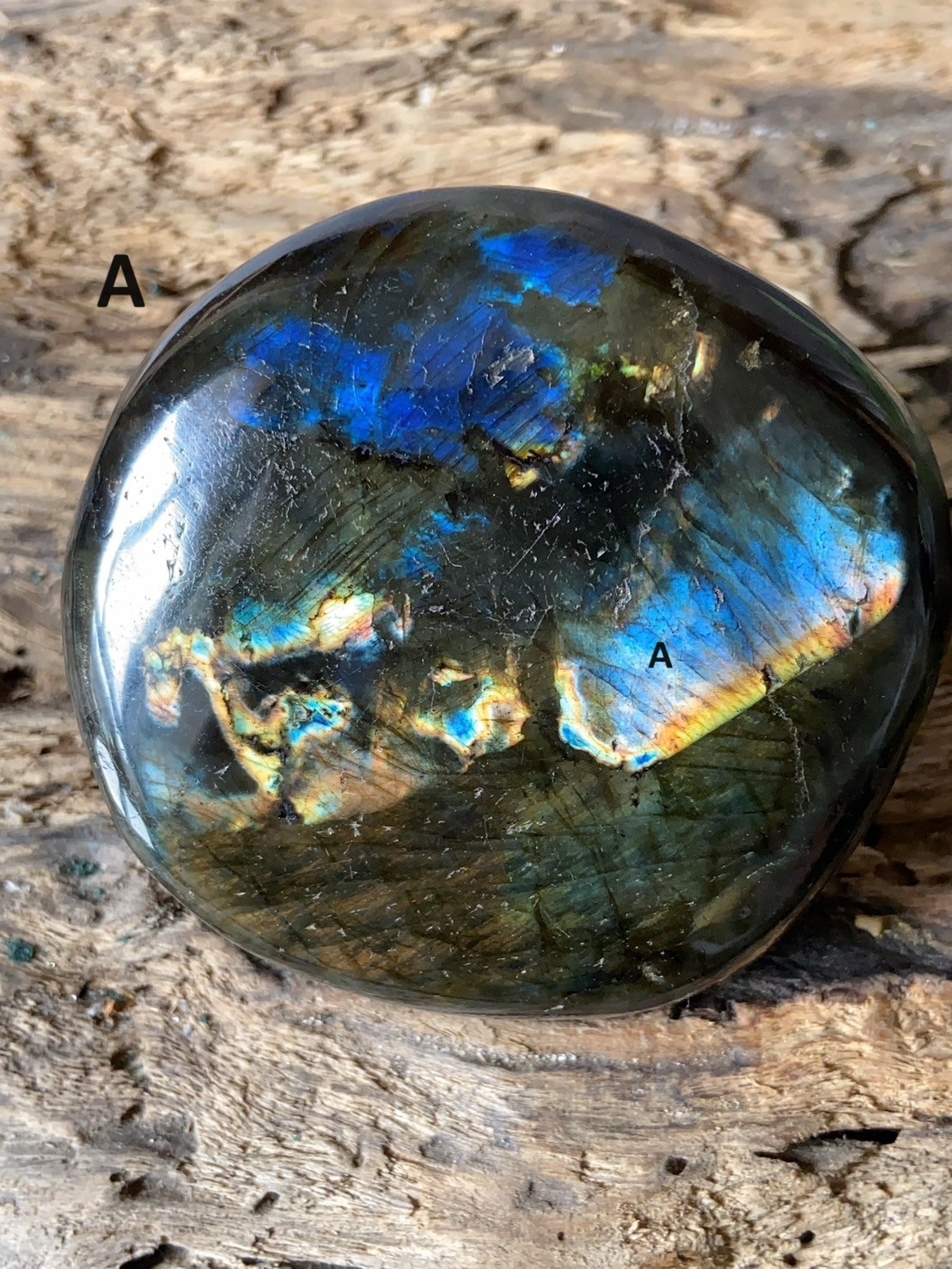 拉長石原礦手握石丨提升心靈與療癒