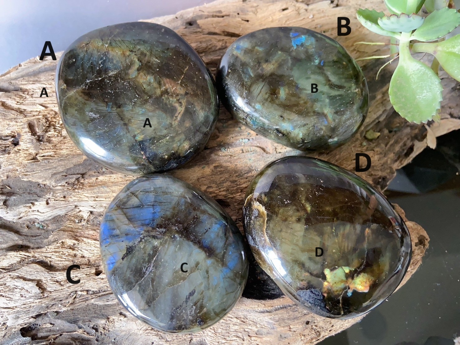 拉長石原礦手握石丨提升心靈與療癒