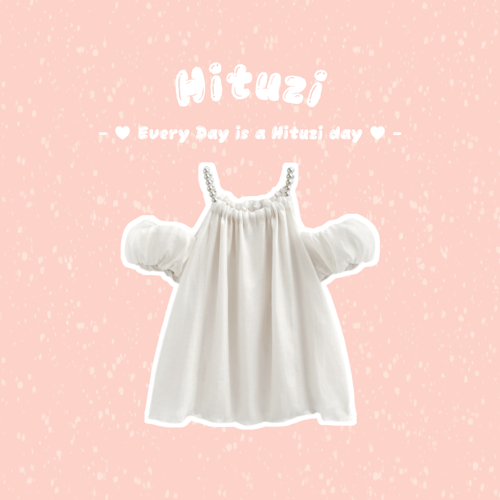 珍珠領露肩雪紡上衣