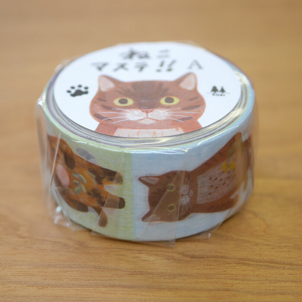 日本製 4legs 插畫家 圖畫書中的貓 紙膠帶 A