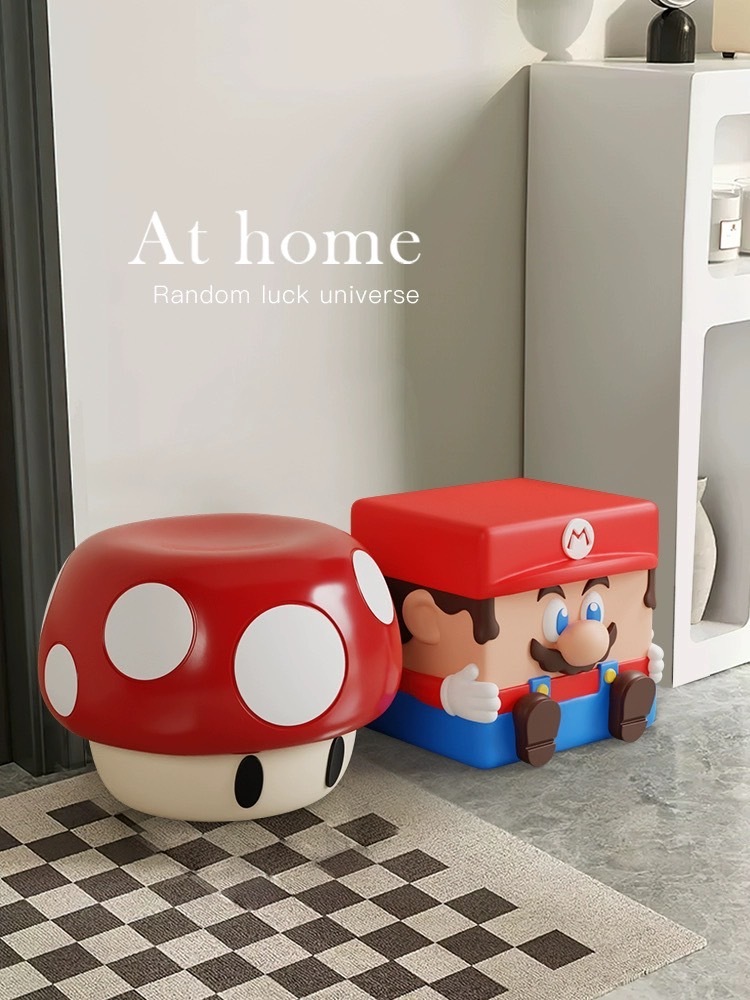 瑪利歐 蘑菇 問號方塊 板凳 小椅子