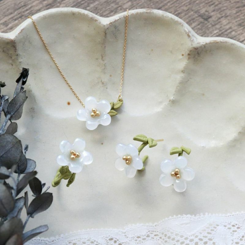 Ayatorie 粉蝶花耳環/戒指/頸鏈