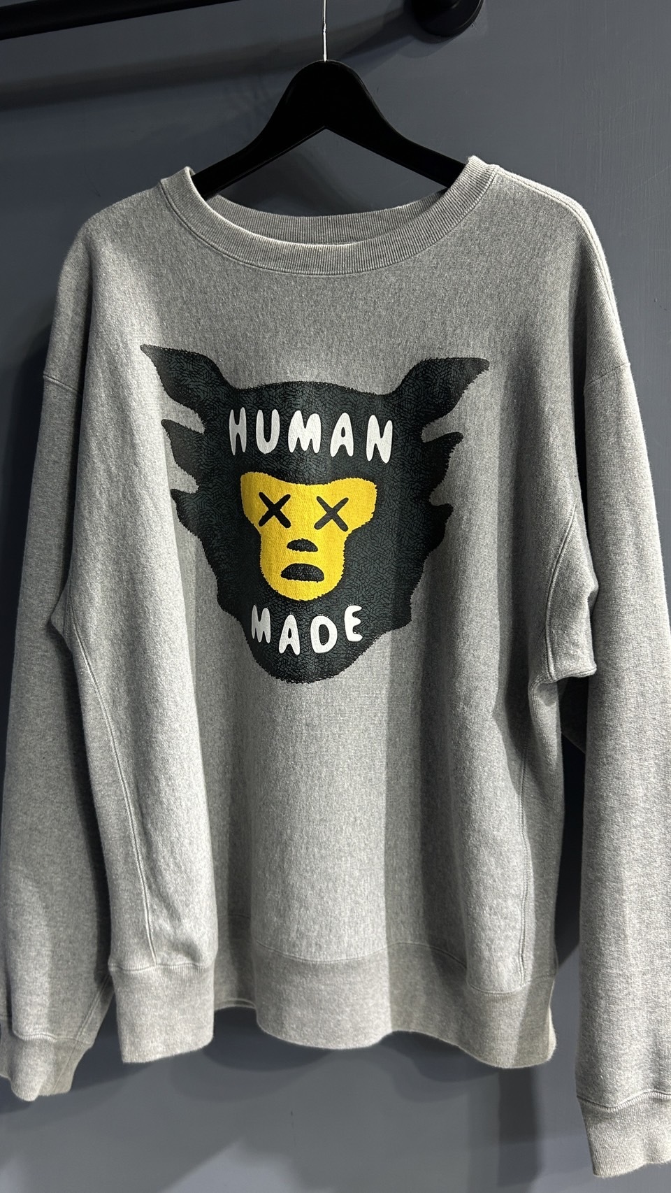 KAWS x HUMAN MADE 絕版款 風暴牛仔Logo 衛衣